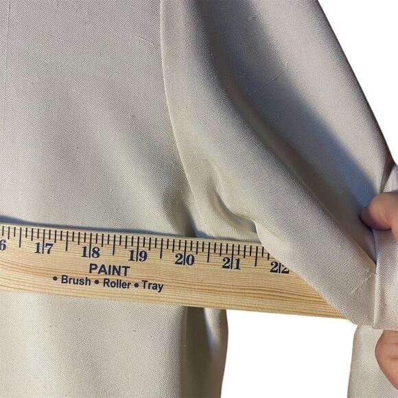 Anne Namba minimalist Unisex Black Ivory Silk Reversible Mandarin Jacket Sz L - Picture 9 of 12